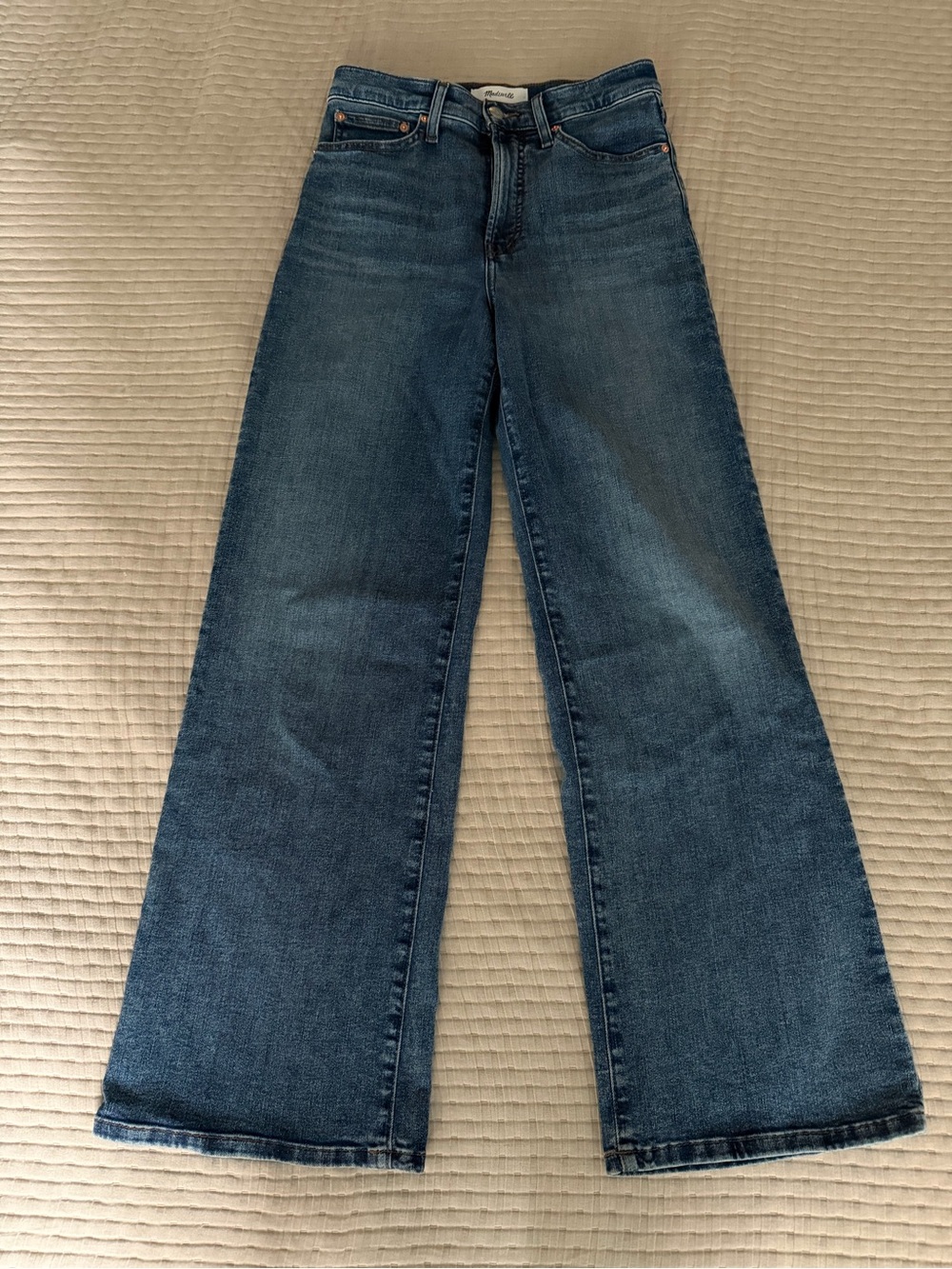 Madewell Tall Wide Leg Crop Jeans in Super Stretch Denim